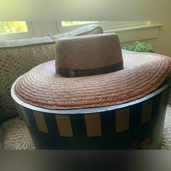 Goorin Bros. King of the West Straw Hat Size Large 7 1/4–7 3/8 + Hat Box - Picture 8 of 13